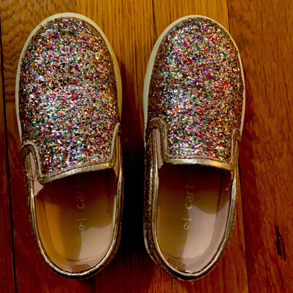 Carter’s rainbow sparkle sneakers size 9 toddler